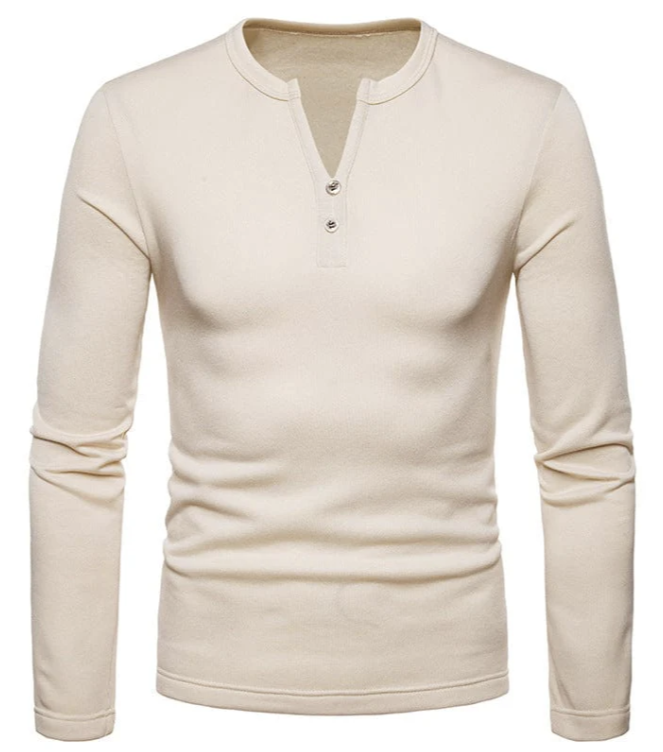 Horace Heren V-hals Shirt – Lange Mouwen & Comfortabele Pasvorm