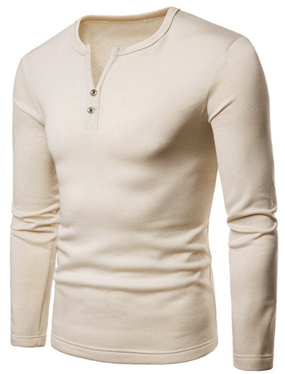Horace Heren V-hals Shirt – Lange Mouwen & Comfortabele Pasvorm