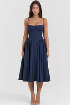 Liorine | Robe Midi Corset Élégante