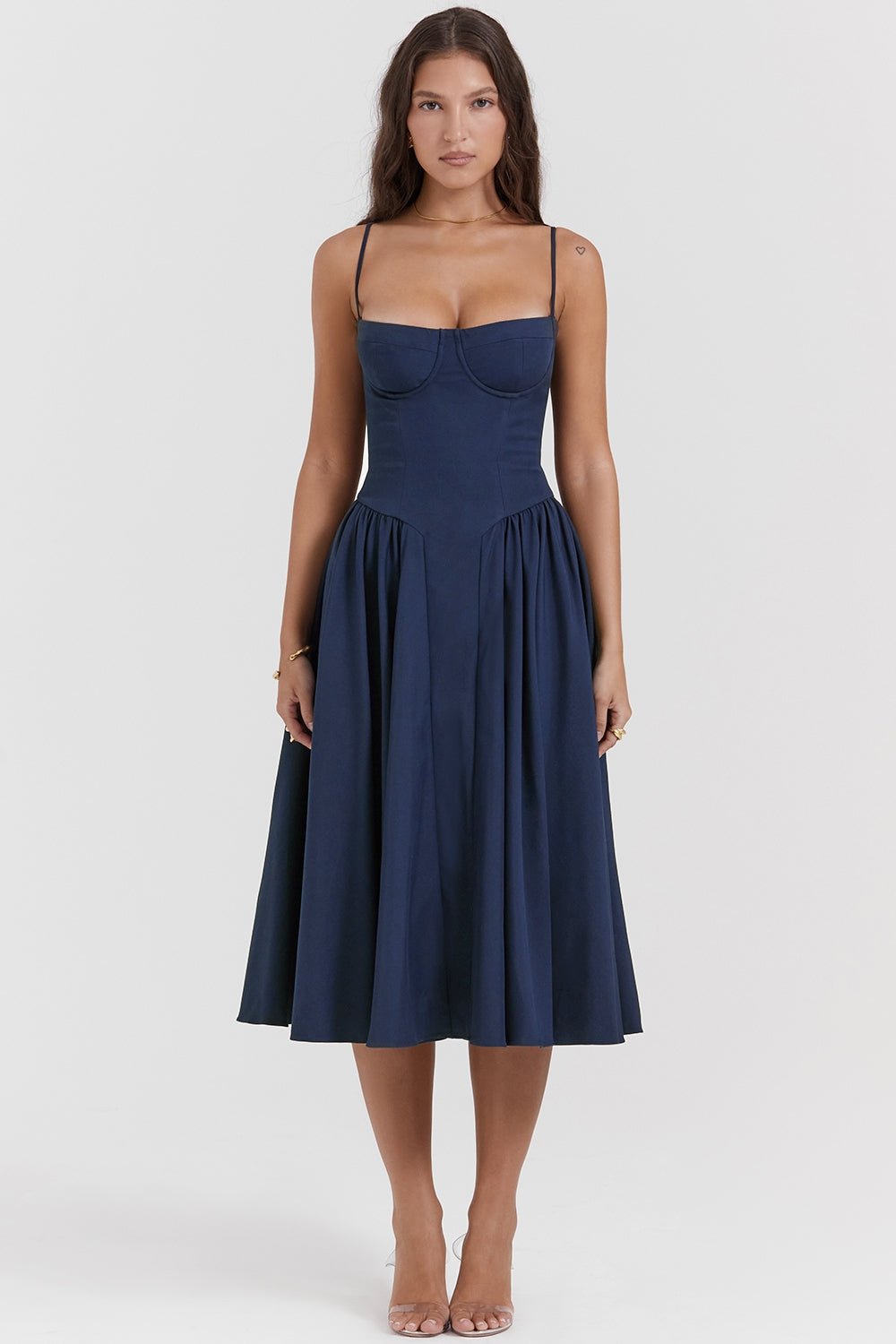 Liorine | Robe Midi Corset Élégante