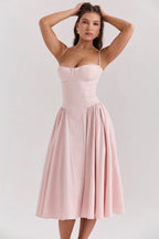 Liorine | Robe Midi Corset Élégante