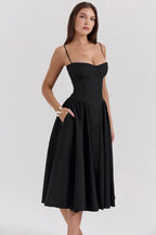Liorine | Robe Midi Corset Élégante