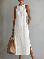 Jimena | Robe Midi à Col Mao