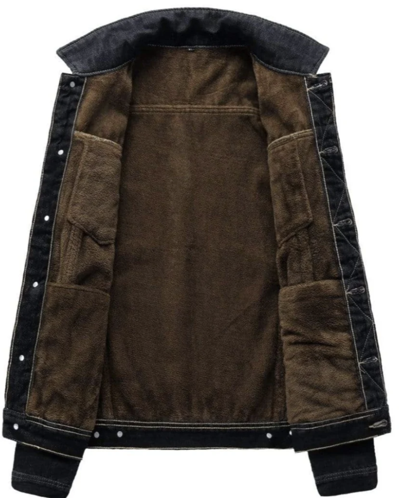 Jeroen heren spijkerjas – gevoerde denim jas met borstzakken en stoere look