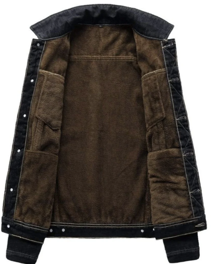 Jeroen heren spijkerjas – gevoerde denim jas met borstzakken en stoere look