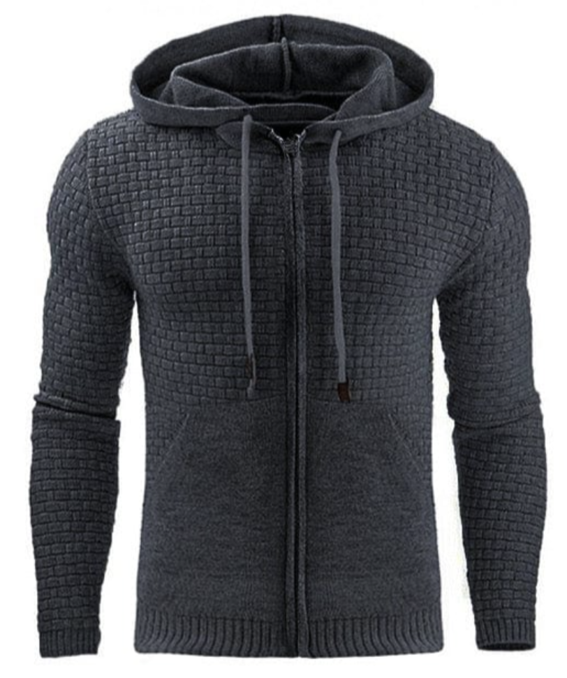 Koen heren hoodie met rits – comfortabele full-zip hoodie van duurzame katoenmix
