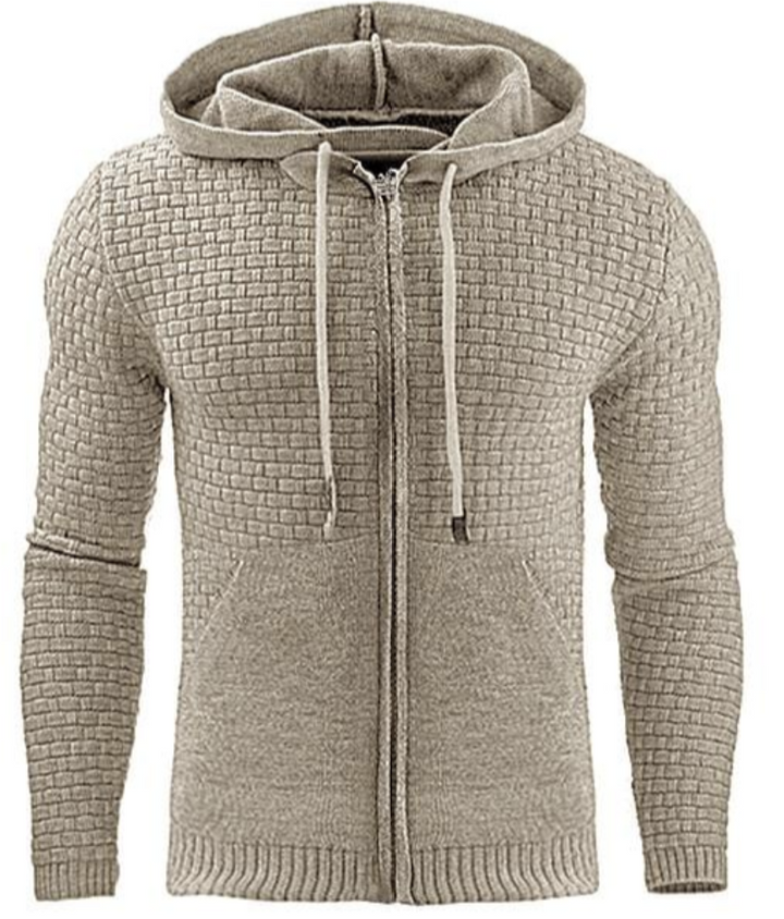Koen heren hoodie met rits – comfortabele full-zip hoodie van duurzame katoenmix