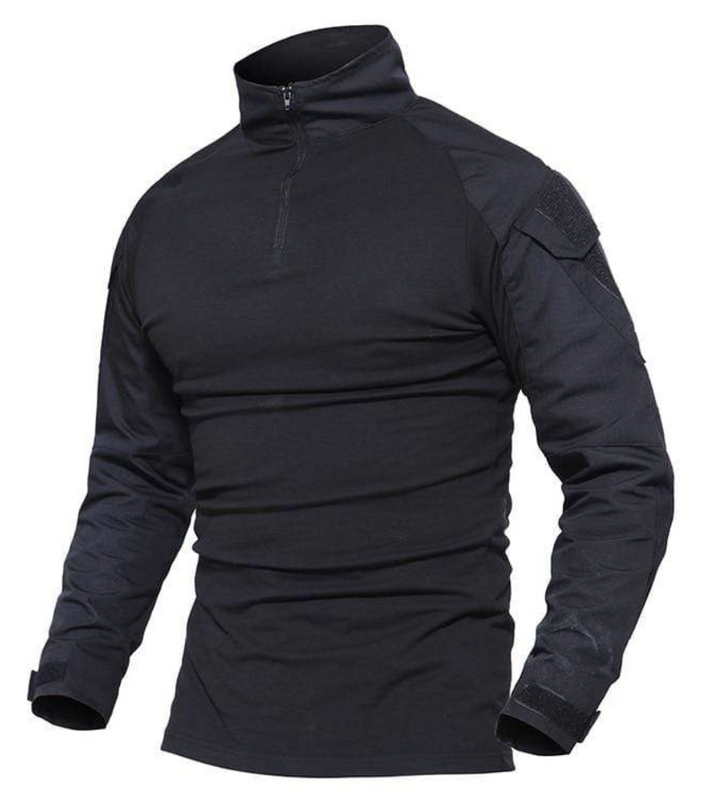 Lambert Tactical Combat Shirt heren – ademend outdoor shirt met ritskraag, schouderzakken en verstelbare mouwen