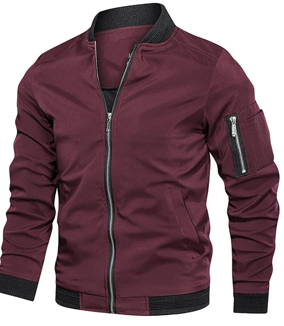 Lexly Runyon Jas met Rits – lichtgewicht herenjas met schouderzak en relaxte pasvorm