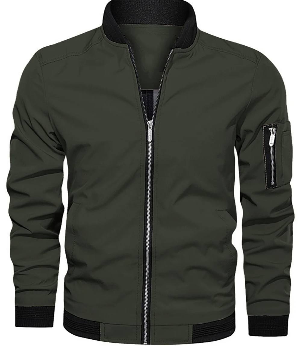 Lexly Runyon Jas met Rits – lichtgewicht herenjas met schouderzak en relaxte pasvorm