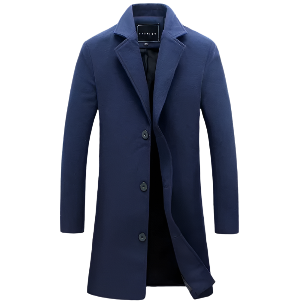 Davor Lange Herenjas – Stijlvolle Overjas met Klassieke Revers