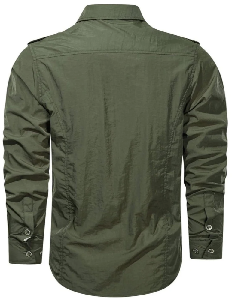 Nicholas heren softshell overhemd – lichtgewicht outdoor shirt met knoopsluiting en moderne pasvorm