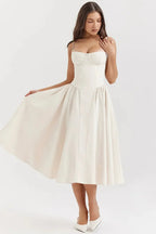 Liorine | Robe Midi Corset Élégante