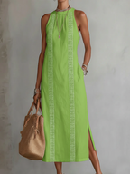 Jimena | Robe Midi à Col Mao