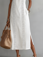 Jimena | Robe Midi à Col Mao