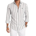 Ralph Chemise casual en lin rayée premium - 1 achetée, 1 offerte