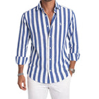 Ralph Chemise casual en lin rayée premium - 1 achetée, 1 offerte
