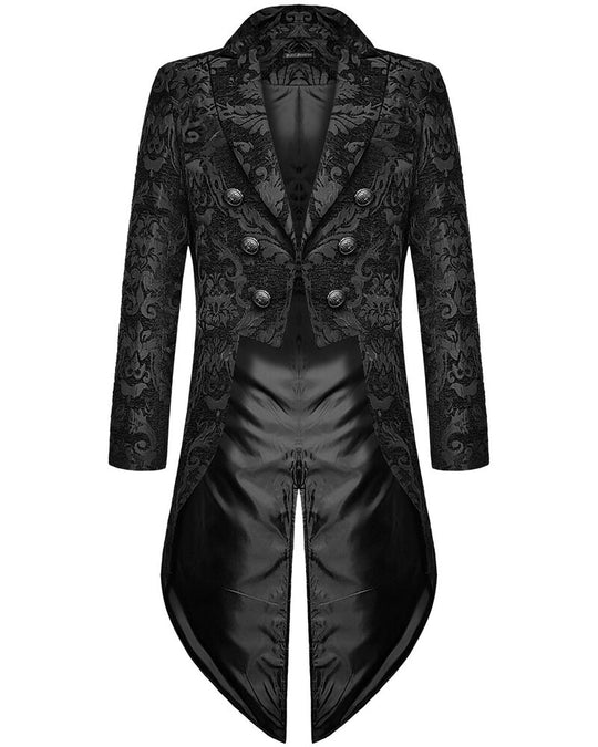 Randolph Gothic Tailcoat Heren – Elegante Gotische Jas met Lange Achterkant
