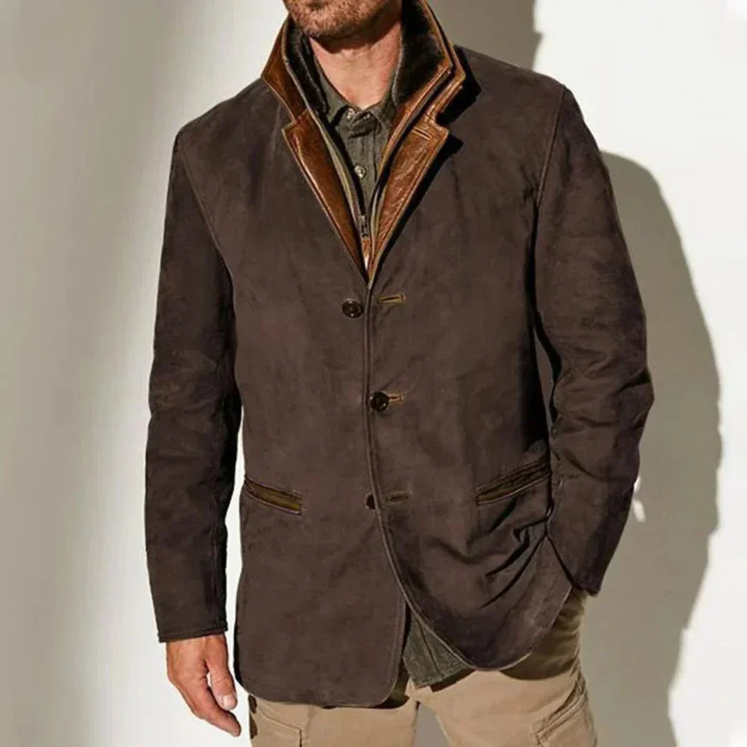 Louis | Veste Suédée Élégante