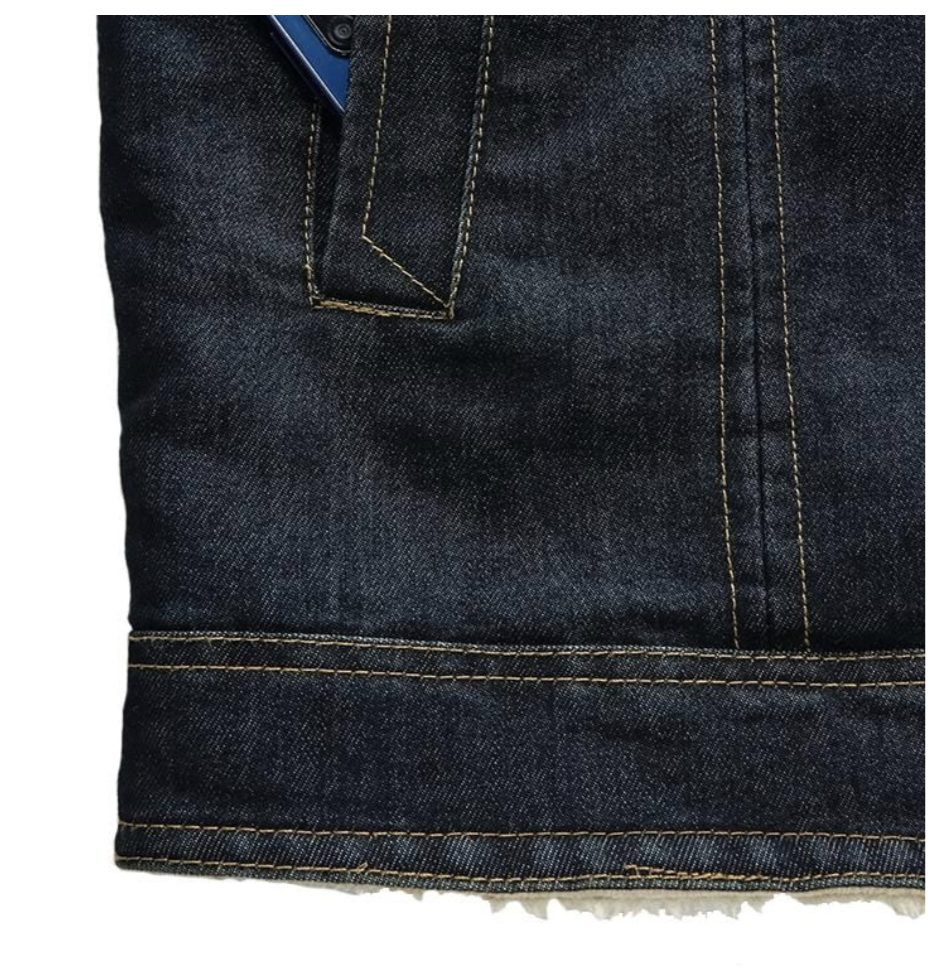 Fleece gevoerde spijkerjas – warme herenjas met denim buitenlaag