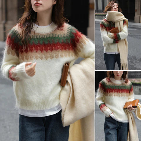 Sanne dames trui – warme gebreide sweater met elegante pasvorm