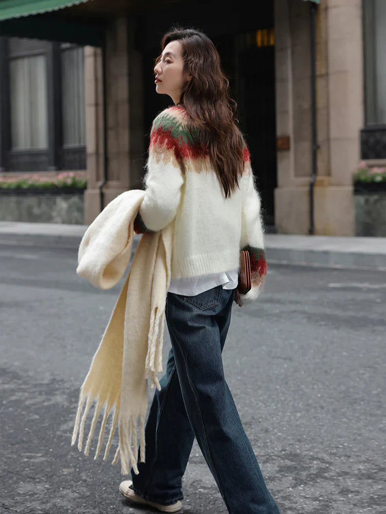 Sanne dames trui – warme gebreide sweater met elegante pasvorm