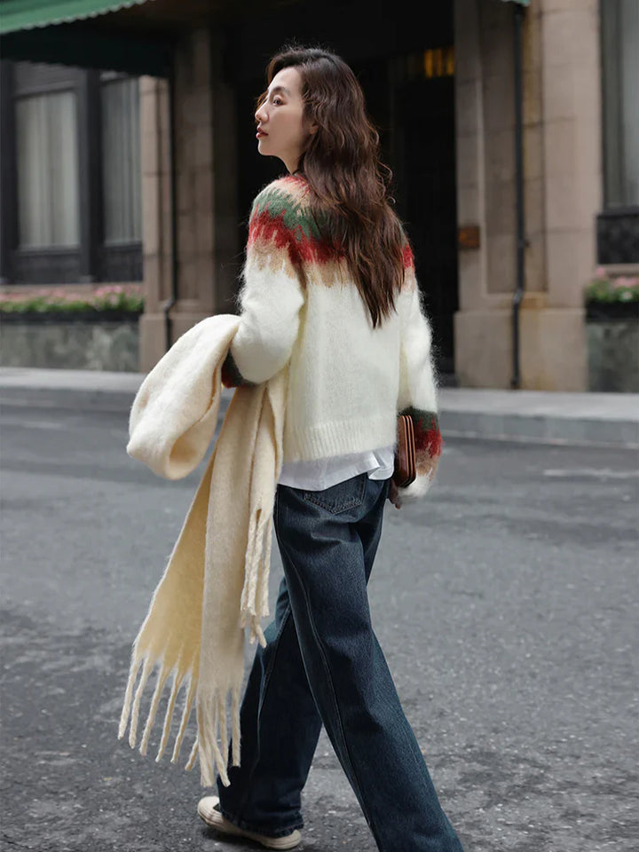 Sanne dames trui – warme gebreide sweater met elegante pasvorm