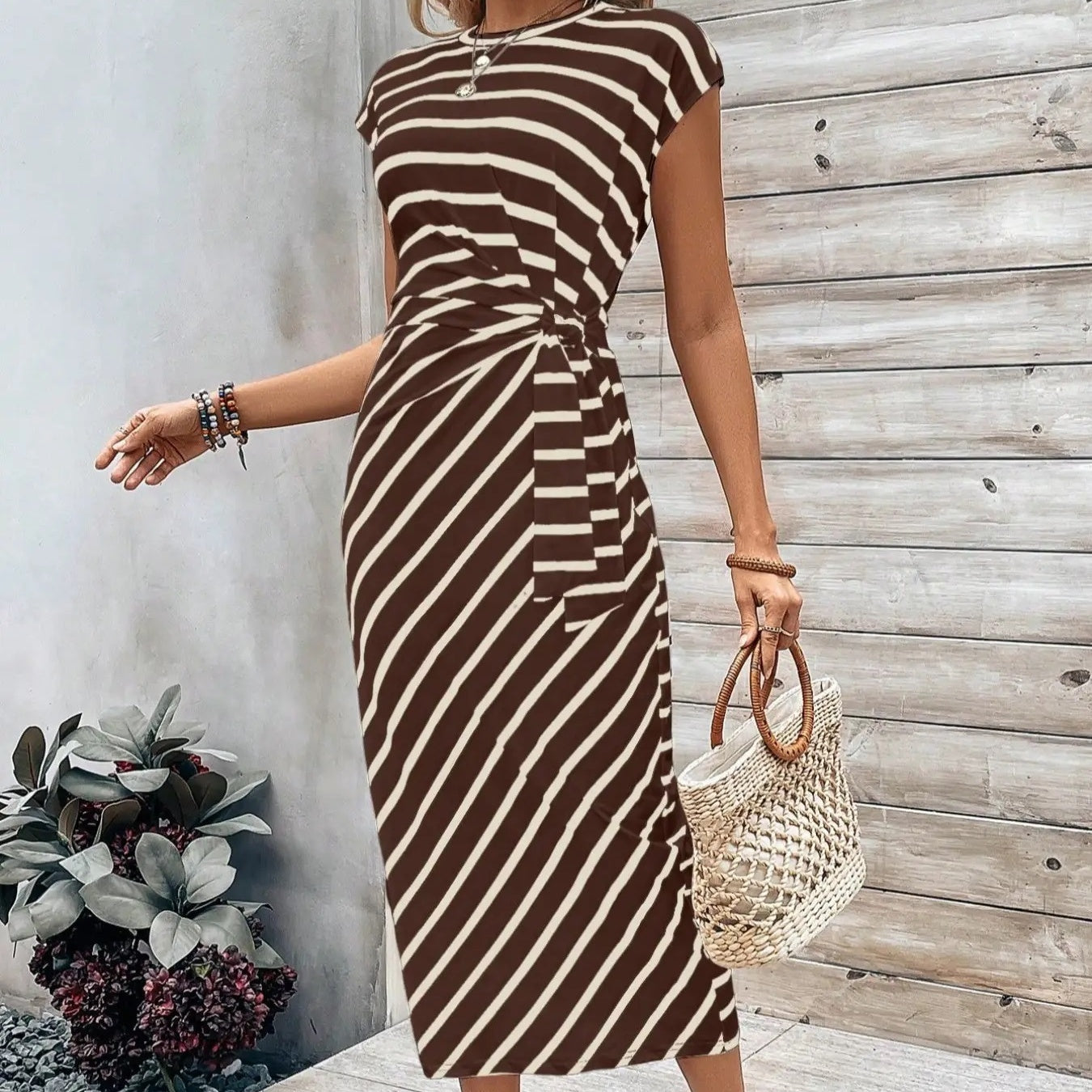 Zélina | Robe Ajustée à Nœud