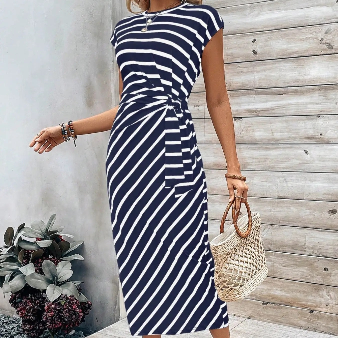 Zélina | Robe Ajustée à Nœud