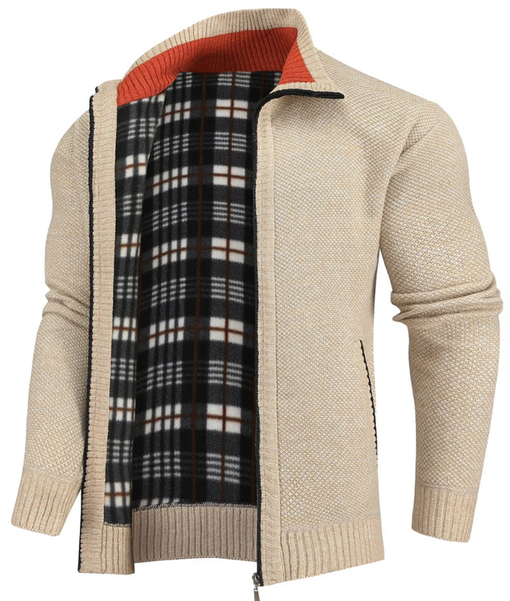 Stell Heren Trui met Rits en Flanellen Voering – Warm, Comfortabel en Stijlvol
