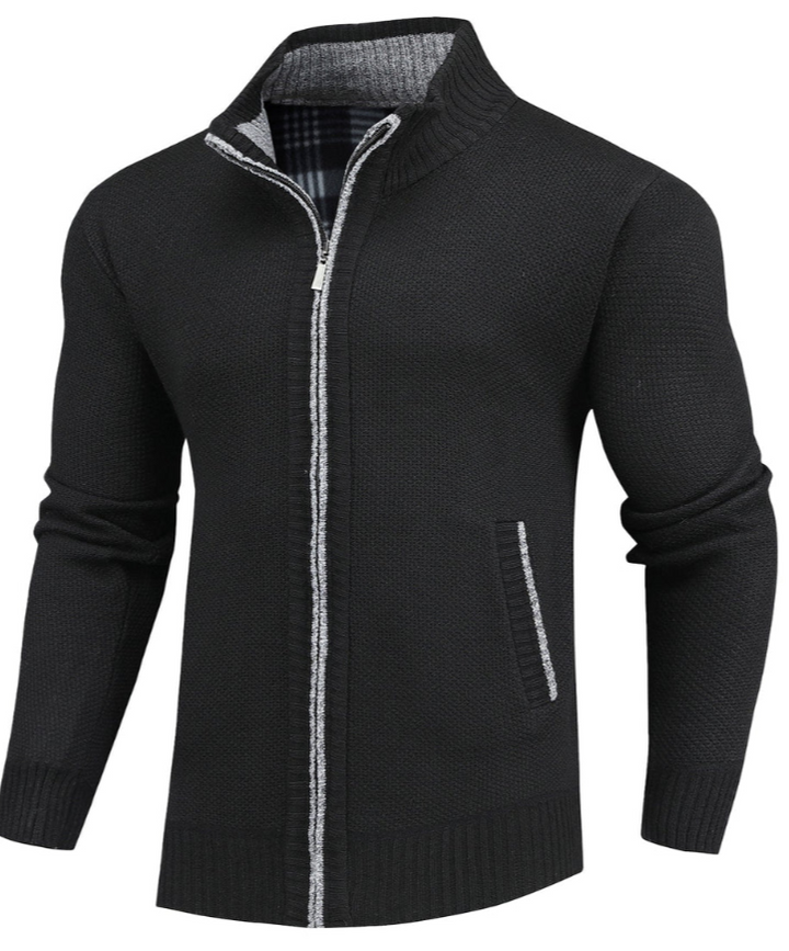 Stell Heren Trui met Rits en Flanellen Voering – Warm, Comfortabel en Stijlvol