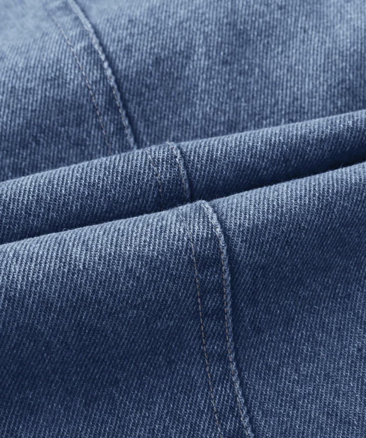 Sylvester Heren Denim Jas – Gevoerd Spijkerjack met Flanellen Binnenkant