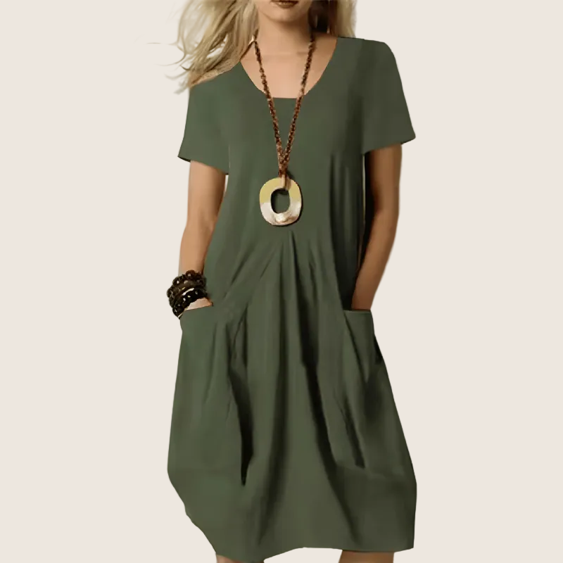 Lina | Robe en Coton Coupe Flatteuse