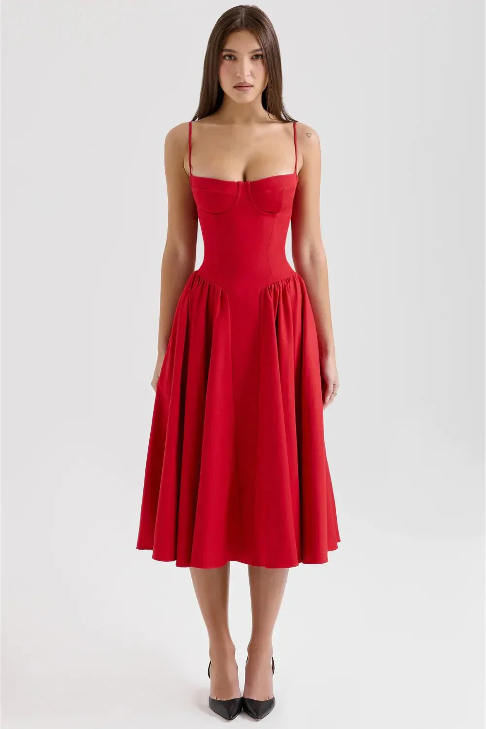 Liorine | Robe Midi Corset Élégante